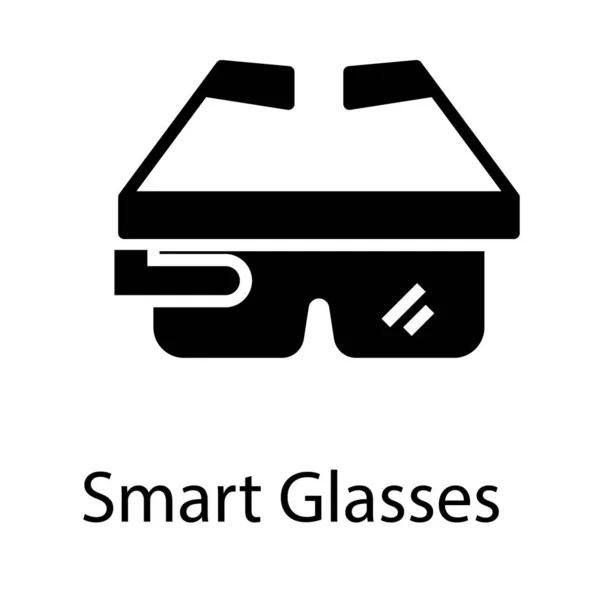 Óculos Ícone Design Sólido — Vetor de Stock