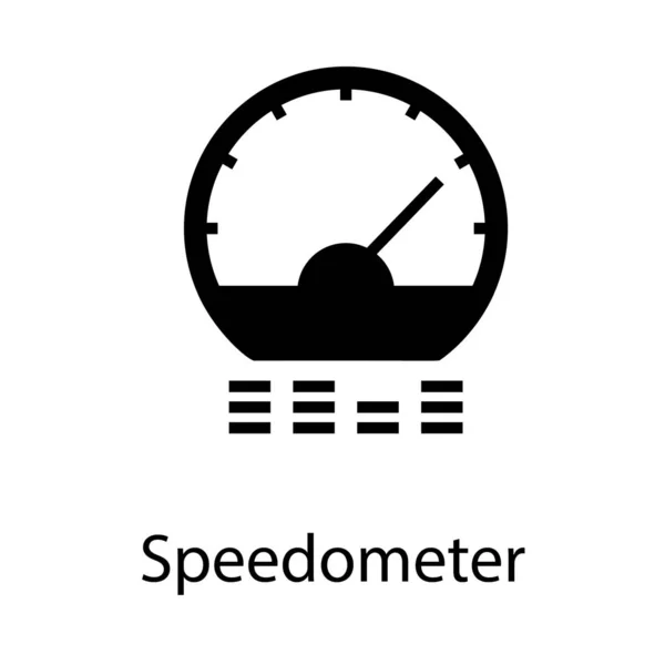 ソリッドデザインのスピードメーターのアイコン — ストックベクタ