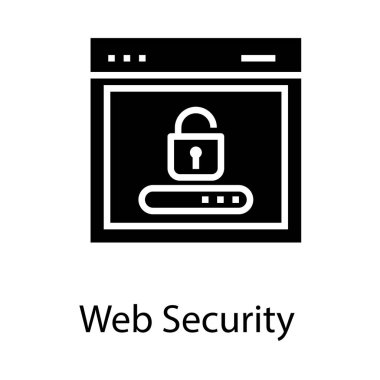 Web sitesi güvenlik simgesi dolu tasarım.