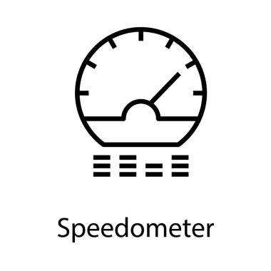 Satır tasarımında hız göstergesi simgesi 