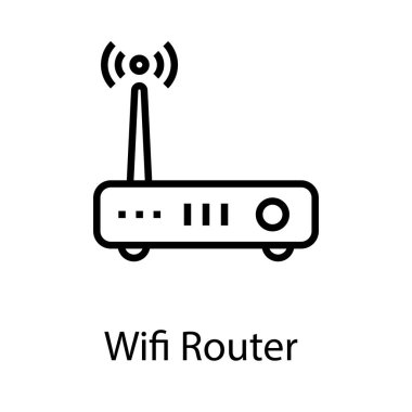 WiFi yönlendirici hattı simge tasarımı 