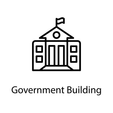 Satır tasarımında mahkeme mimarisi vektörü 