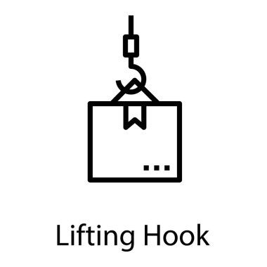 Satır tasarımında konteyner kaldırma simgesi.