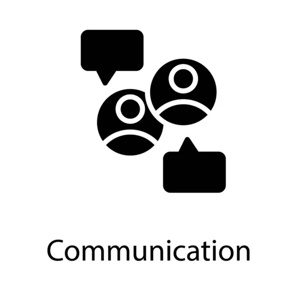 Communication Icon Solid Design — Stock Vector