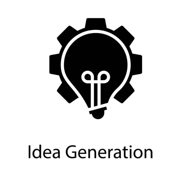 Idea Generation Solid Vector Design — Stock Vector