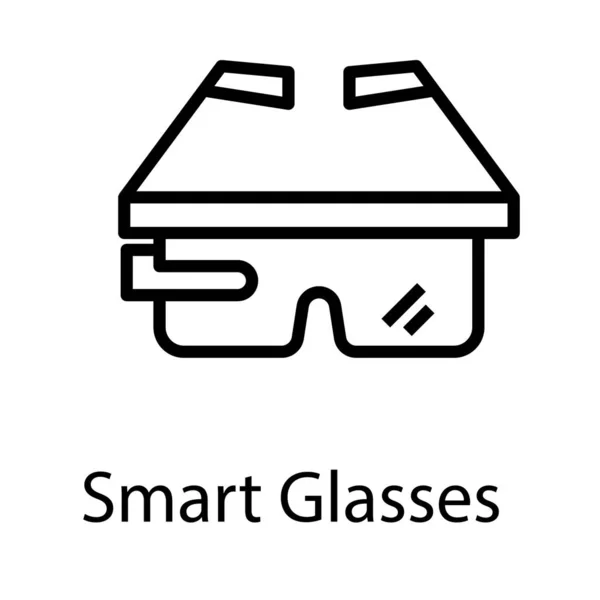 Óculos Ícone Linha Design — Vetor de Stock