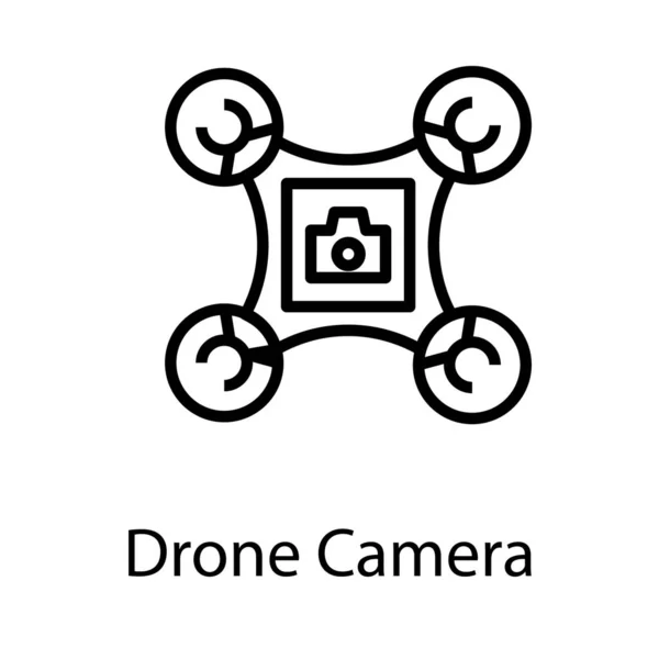 Design Vetor Linha Câmera Drone —  Vetores de Stock