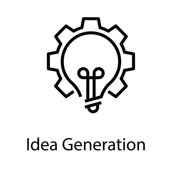 Idea Generation Line Vector Design — Stock Vector