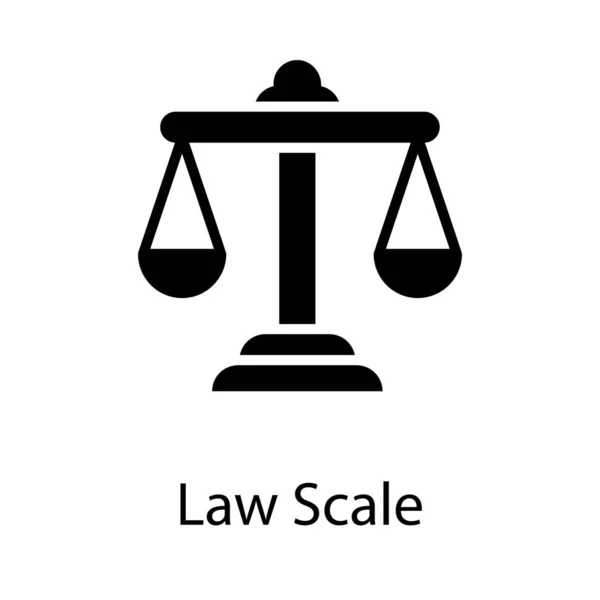 Justice Scale Icon Glyph Design — Stock Vector