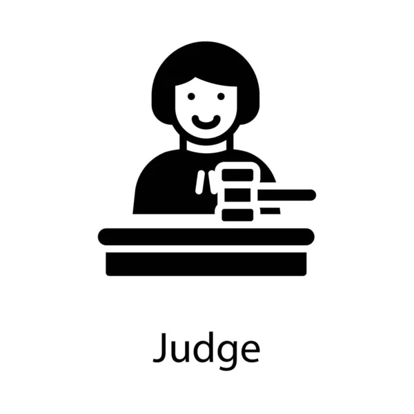 Profesjonalny Sędzia Sądu Solidnej Konstrukcji — Wektor stockowy