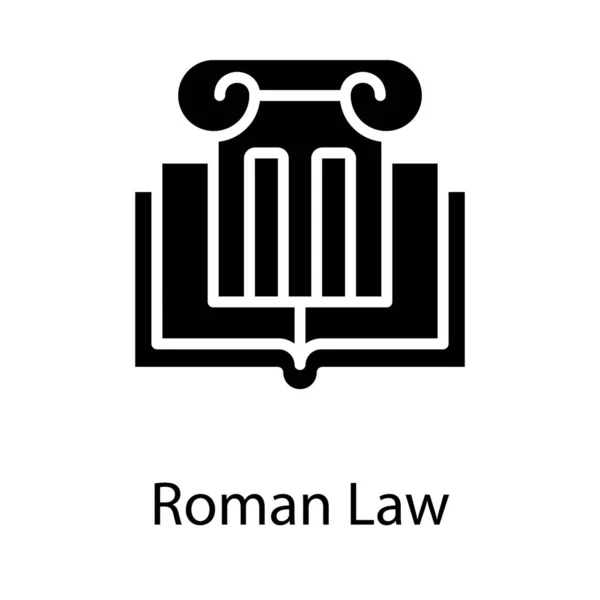 罗马法固体设计的图标 — 图库矢量图片
