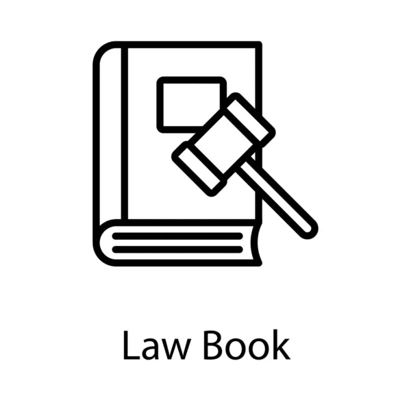 Vettore Del Libro Legge Nella Progettazione Linea — Vettoriale Stock