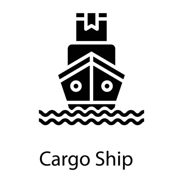 Icône Cargo Conception Solide — Image vectorielle