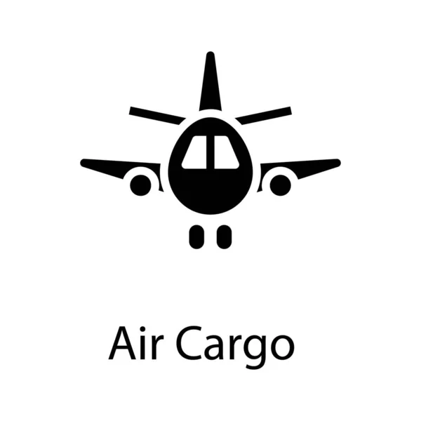 Air Freight Icon Solid Design — Stock Vector