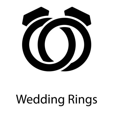 Alyans katı simge vektör 