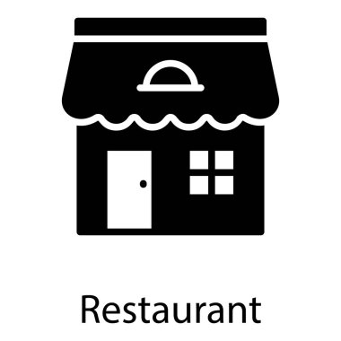 Glyph vektöründe restoran simgesi 