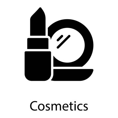 Glyph tarzı vektör kozmetik simgesi 