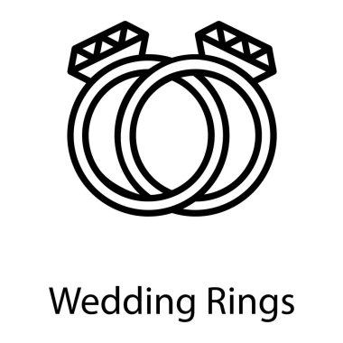 Alyans çizgi simgesi vektör 