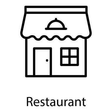 Satır vektöründe restoran simgesi 