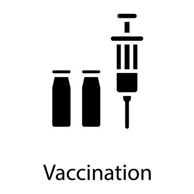 Glyph tasarımında aşı simgesi 