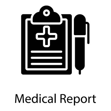 Glyph tasarımında tıbbi reçete simgesi 