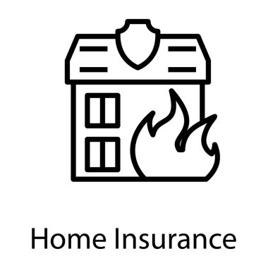 Hat ev sigorta simgesi vektör 