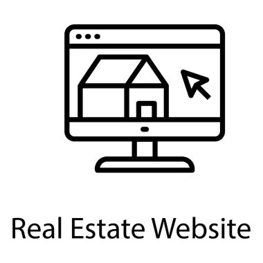 Satır simgesinde emlak web sitesi 