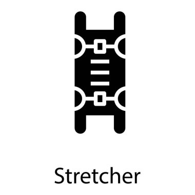 Sedye vektörünün glifler ikonu 
