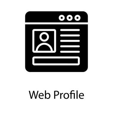 Katı tasarımda web profili vektörü 