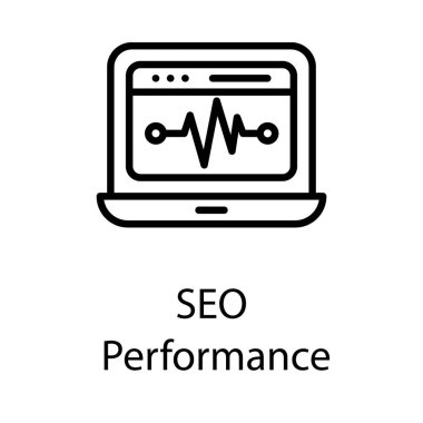 Çizgi tasarımında Seo performans vektörü 
