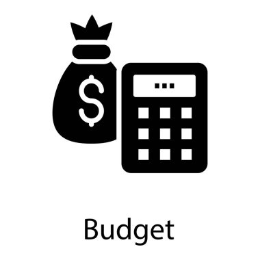 Katı bütçe hesaplama vektör tasarımı 