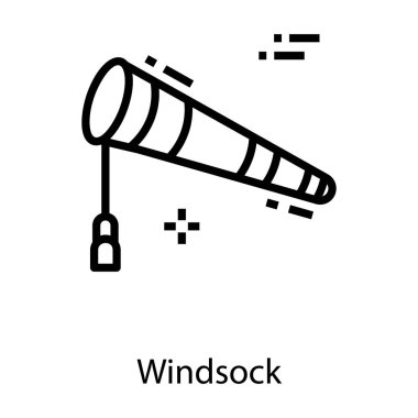 Çizgi tasarımında rüzgar yönü vektörü 