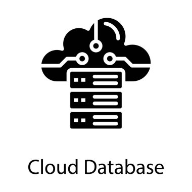 Sağlam tasarımda bulut sunucusu simgesi 