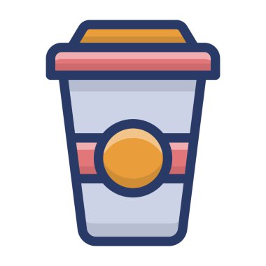 Sinema paket içki düz simgesi 