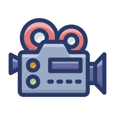 Film kamera simgesi düz tasarım