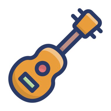 Sanatsal gitar düz simgesi 