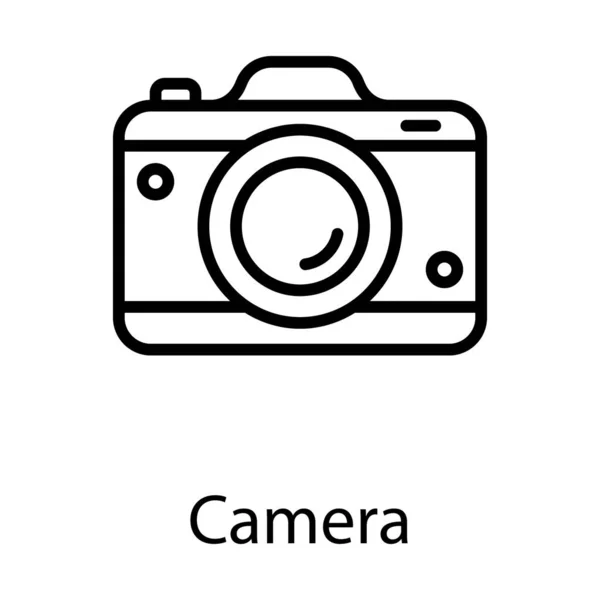 Camera Icoontje Lijn Ontwerp — Stockvector