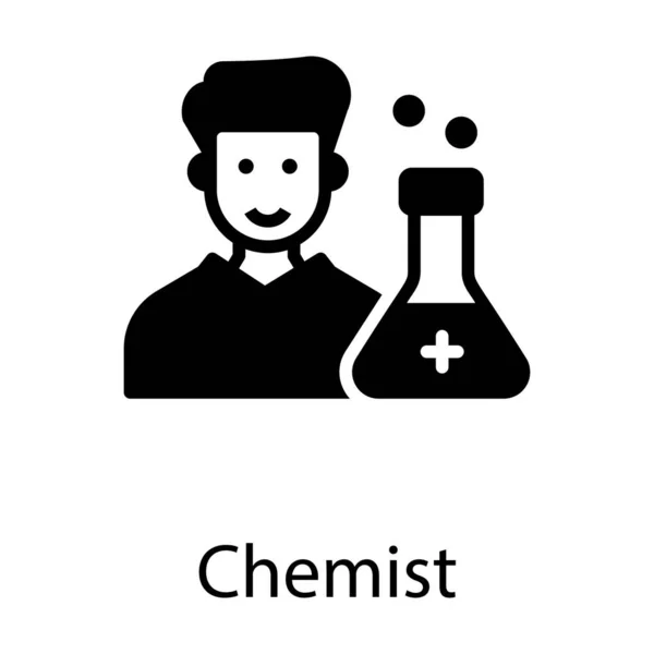 화학자 디자인의 아이콘 — 스톡 벡터