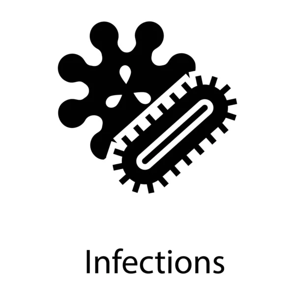 Infectious Germs Icon Glyph Design — Stock Vector