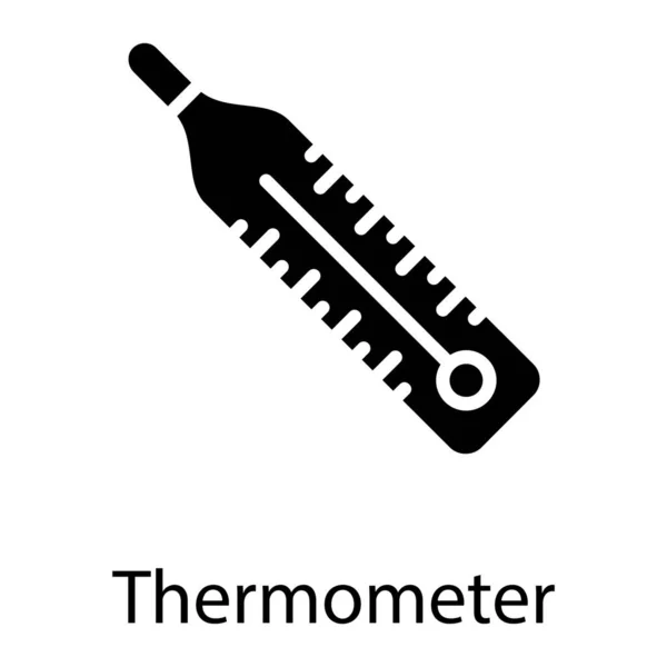 Icono Glifo Medidor Temperatura — Archivo Imágenes Vectoriales