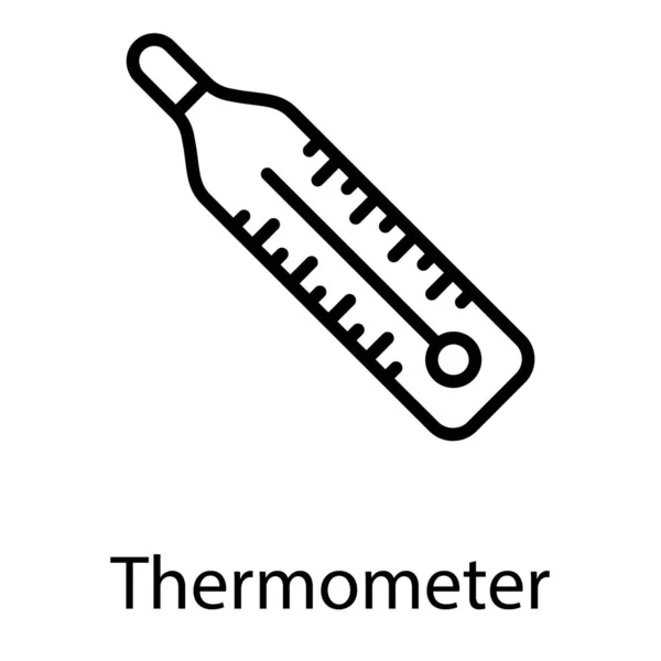 Hőmérsékletmérő Vonal Ikonja — Stock Vector