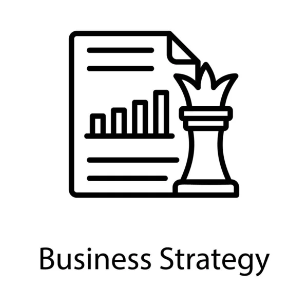 Geschäftsstrategiebericht Liniendesign — Stockvektor