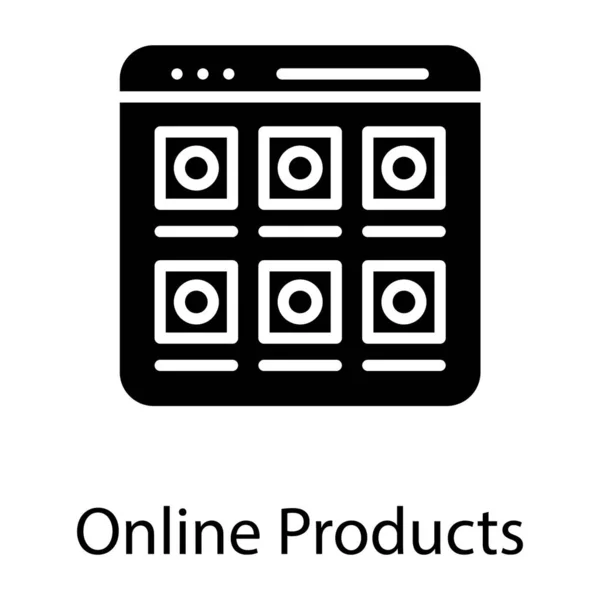 Online Produkt Website Vektordesign — Stockvektor