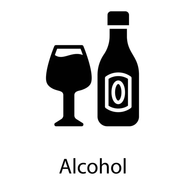 Szilárd Alkohol Ital Vektor Tervezés — Stock Vector