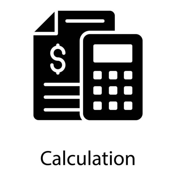 ソリッドデザインにおける財務計算ベクトル — ストックベクタ