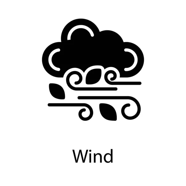 Windy Weather Climate Vector Design — Stock Vector