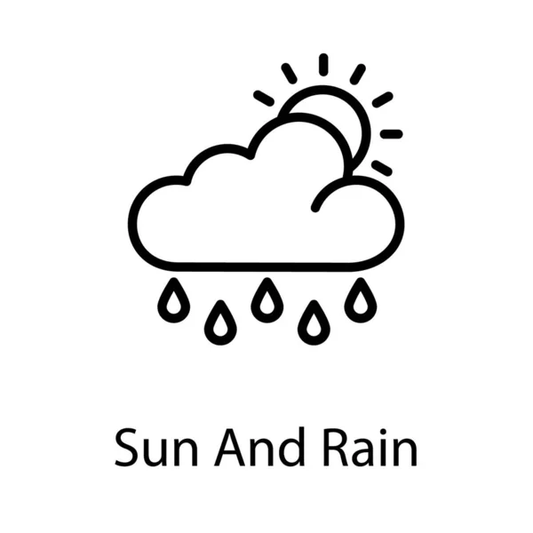 Návrh Slunce Dešťové Linky — Stockový vektor