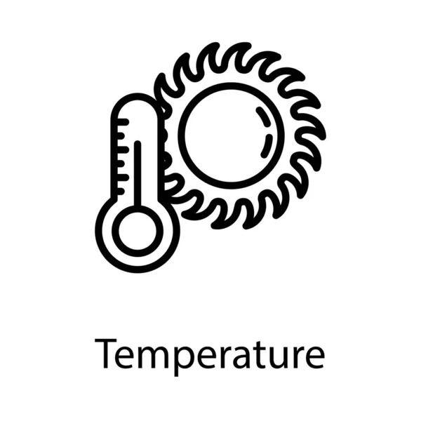 Vector Temperatura Caliente Diseño Línea — Archivo Imágenes Vectoriales