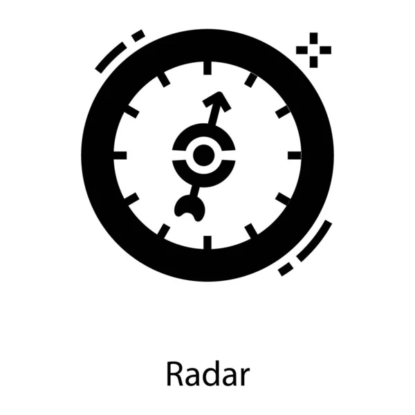 Radar Meteorológico Vector Diseño Sólido — Vector de stock