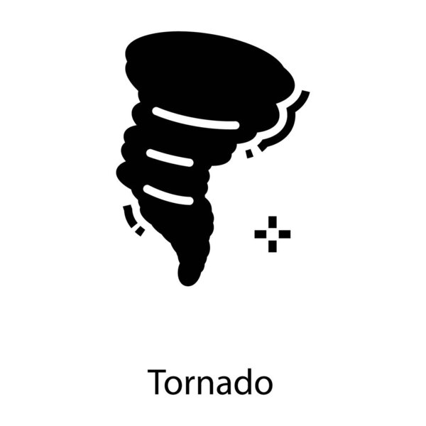 Windy tornado vector in solid design  